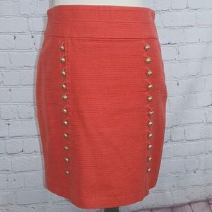 Anthropologie Cidra Coral Pencil Skirt